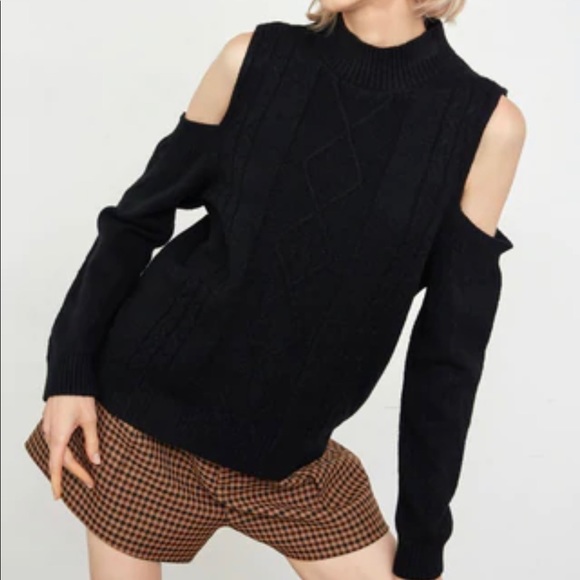 Zara black sweater Cut out shoulder sleeves - Picture 1 of 3